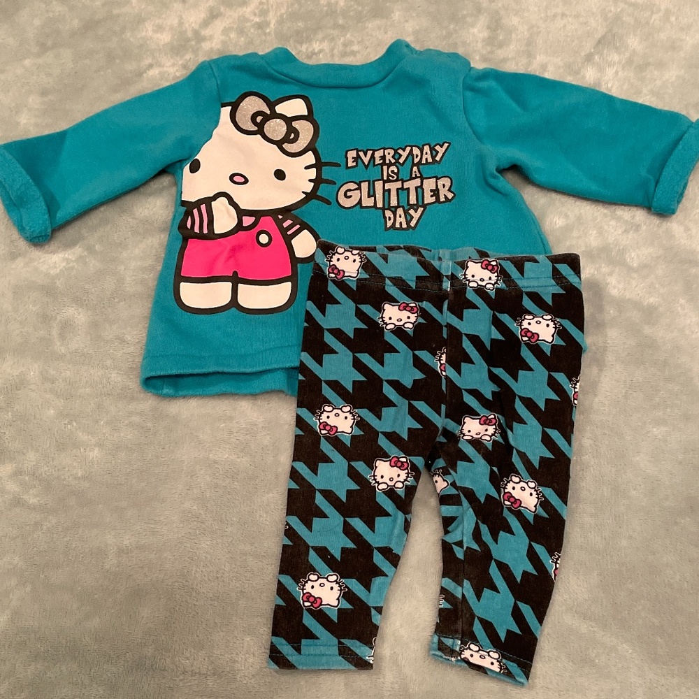0-3 month hello kitty girl set